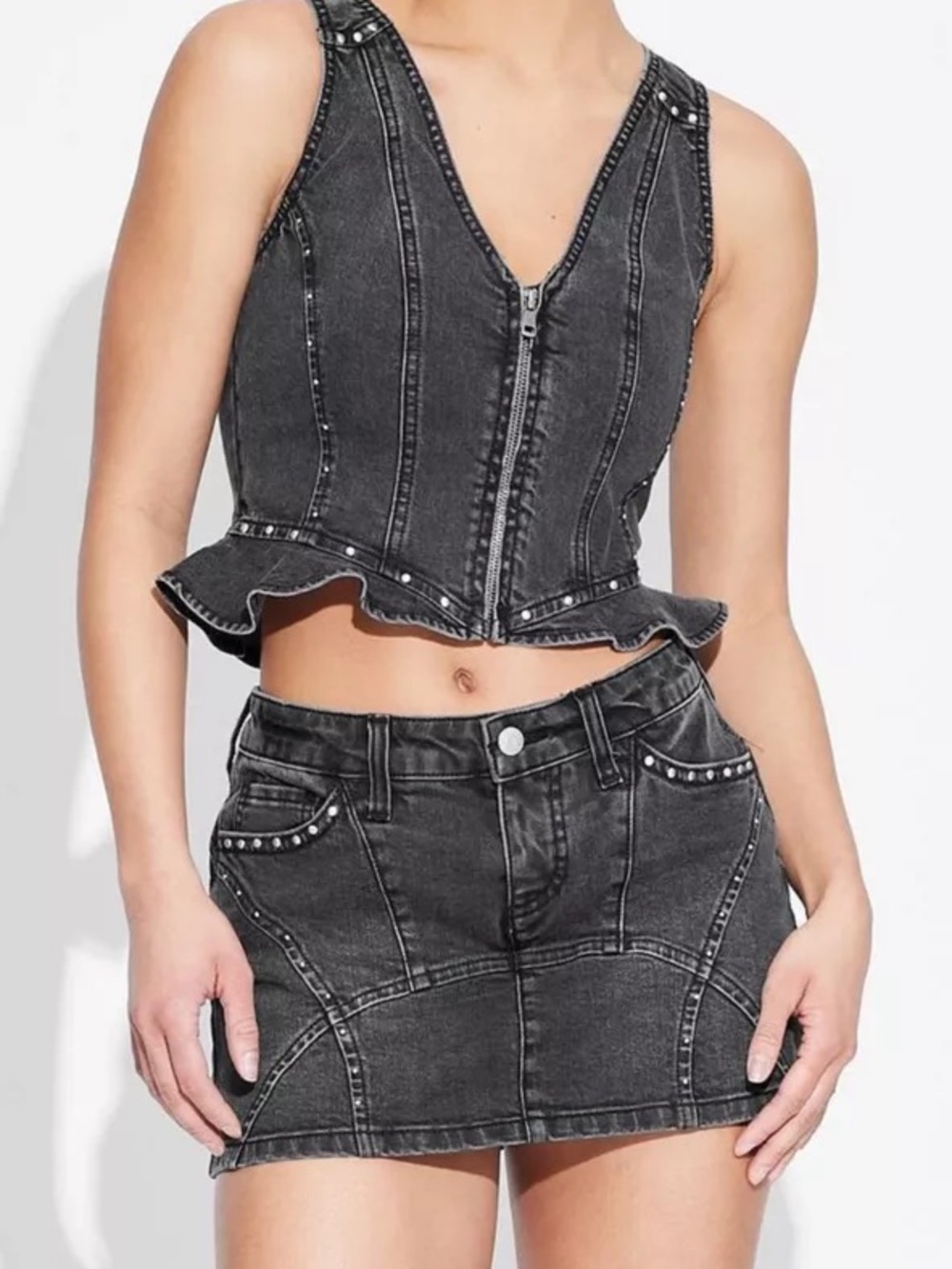 Black Denim Set XS WildFable